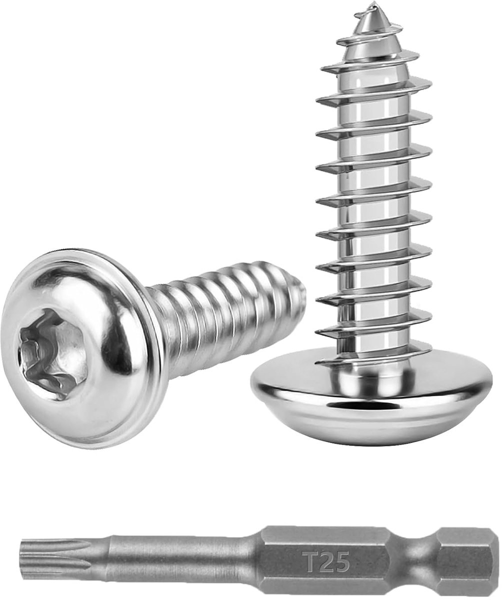 Zelftappende Schroeven M5x16 mm Torx 150 st - 150 zelftappende schroeven M5x16 mm, RVS, lenskop, Torx. Inclusief 1 T10 - ShopVlot