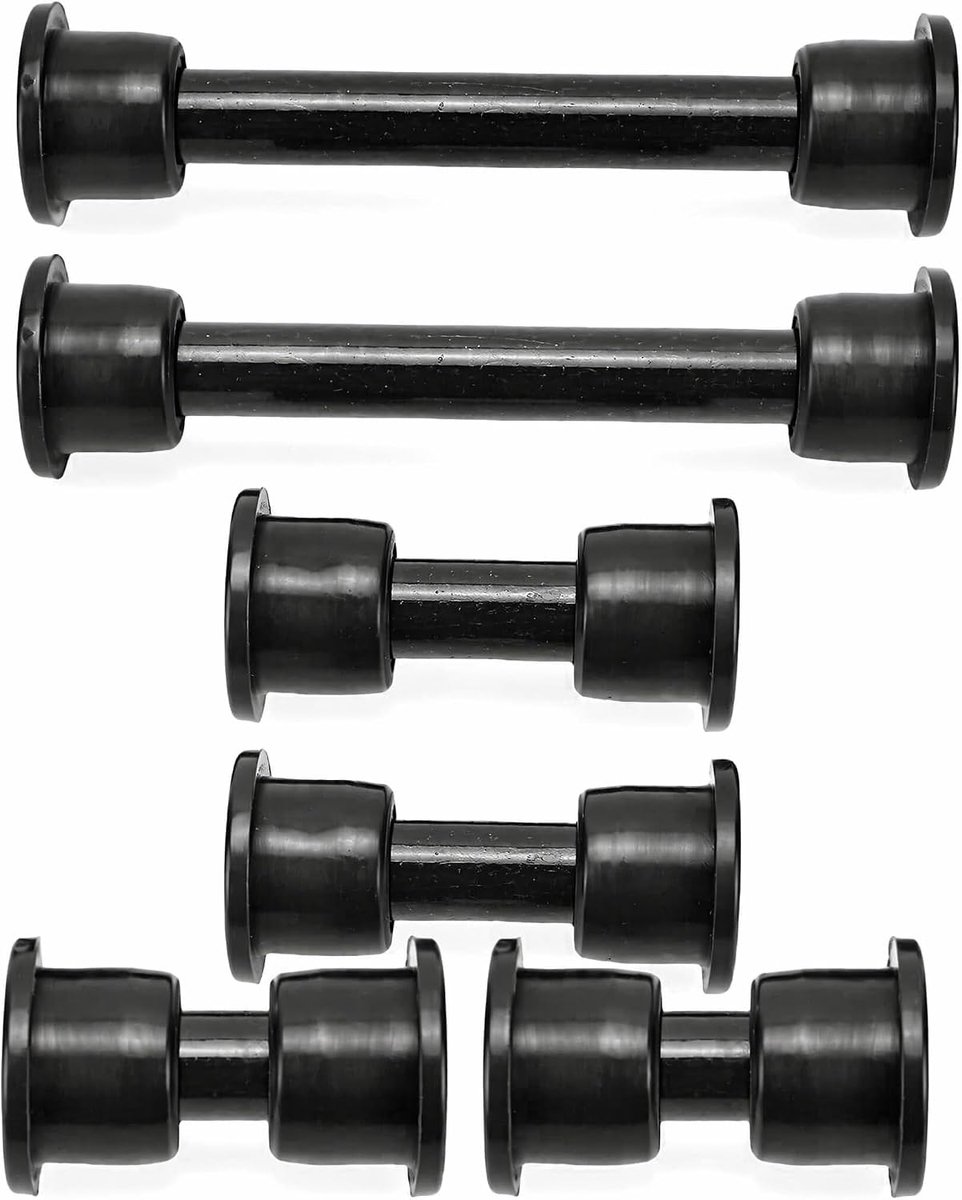 SnelShoppen - Voorste Veer Eén Arm Sleeve Kit voor Club Car Precedent 2004-heden Cart, Vervangende Onderste Veer en Bovenste Armbus Kit, Zwart