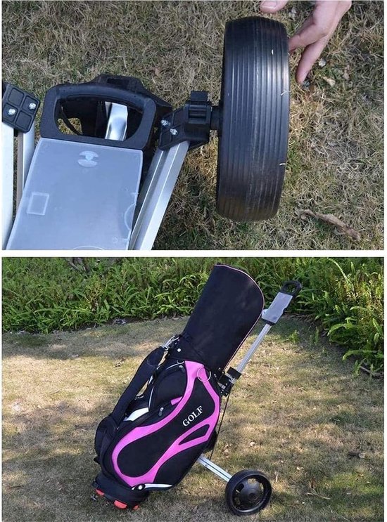 Golfkar 3 Wielen - Golftrolley Golfwagen - Golfen op de baan - Opvouwbaar en Zwenkbaar — afbeelding 3