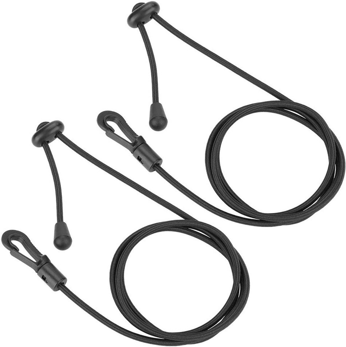 Kayak Paddle Leash - Paddel Koord - Watersport Veiligheid - Elastisch Rubber - 120 cm - Zwart