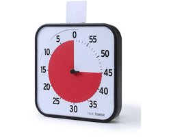 Time Timer® Original Large 60 Minuten - Visuele Timer - Zwart Rood - 30 x 30 cm - Hulpmiddel bij ADHD en Autisme - Magnetisch - Incl. App
