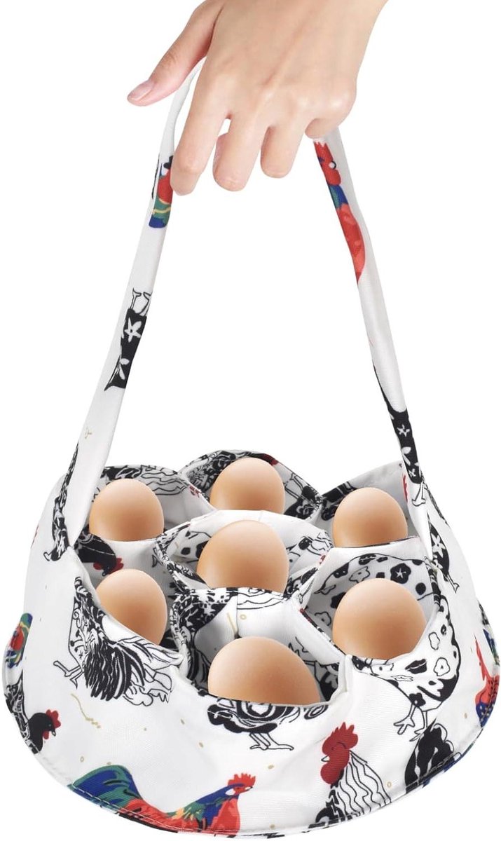 Eier Verzamelaar Mandje Houder Pluimvee Houden Rustieke Boerderij Stijl 20x20x7 cm Beige