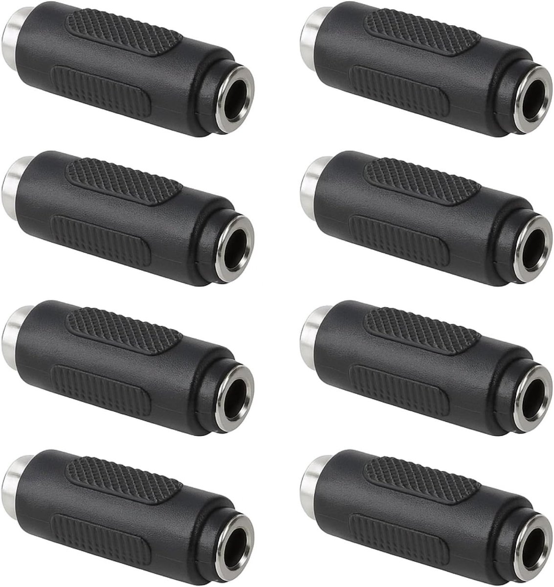 SnelShoppen - 8 Stuks DC Koppeling Bushing naar Bushing 5.5 x 2.1mm Adapter, DC Plug Connector voor 12V Voeding, Camera, CCTV, Auto, LED Strips