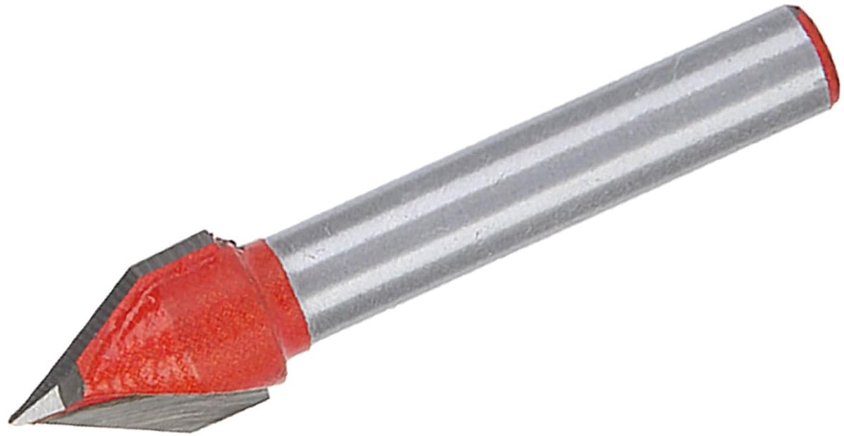 SnelShoppen - 60° CNC Graveren V Groef 3D Freesbit 6x10mm 1/4" Schacht Houtbewerking Snijgereedschap voor Precisie Snijden