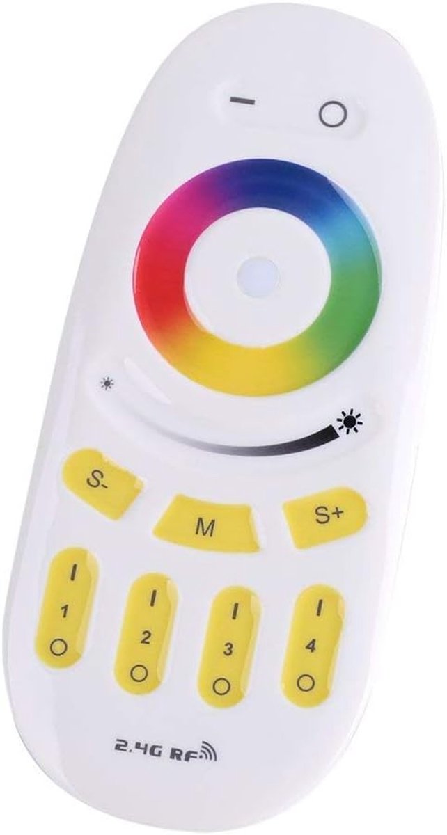 SnelShoppen - Fdit Intelligente Afstandsbediening, Draadloos met Touch Screen, Kleurtemperatuurregeling voor RGBW LED Lampen, 4-Zone Bedieningspaneel,