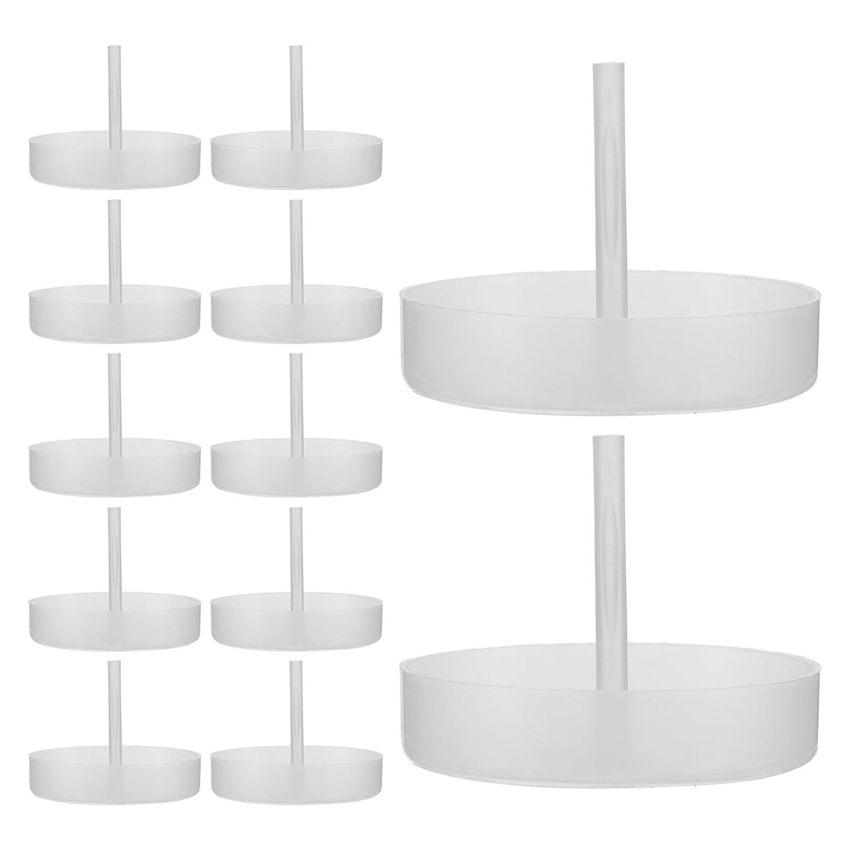 SnelShoppen - Pack van 50 Ultrasone Reinigingsmandjes voor Sieraden en Kleine Onderdelen, Plastic, 5 x 5 x 4.5 cm, met Langere Handgreep en Deeltjesfi