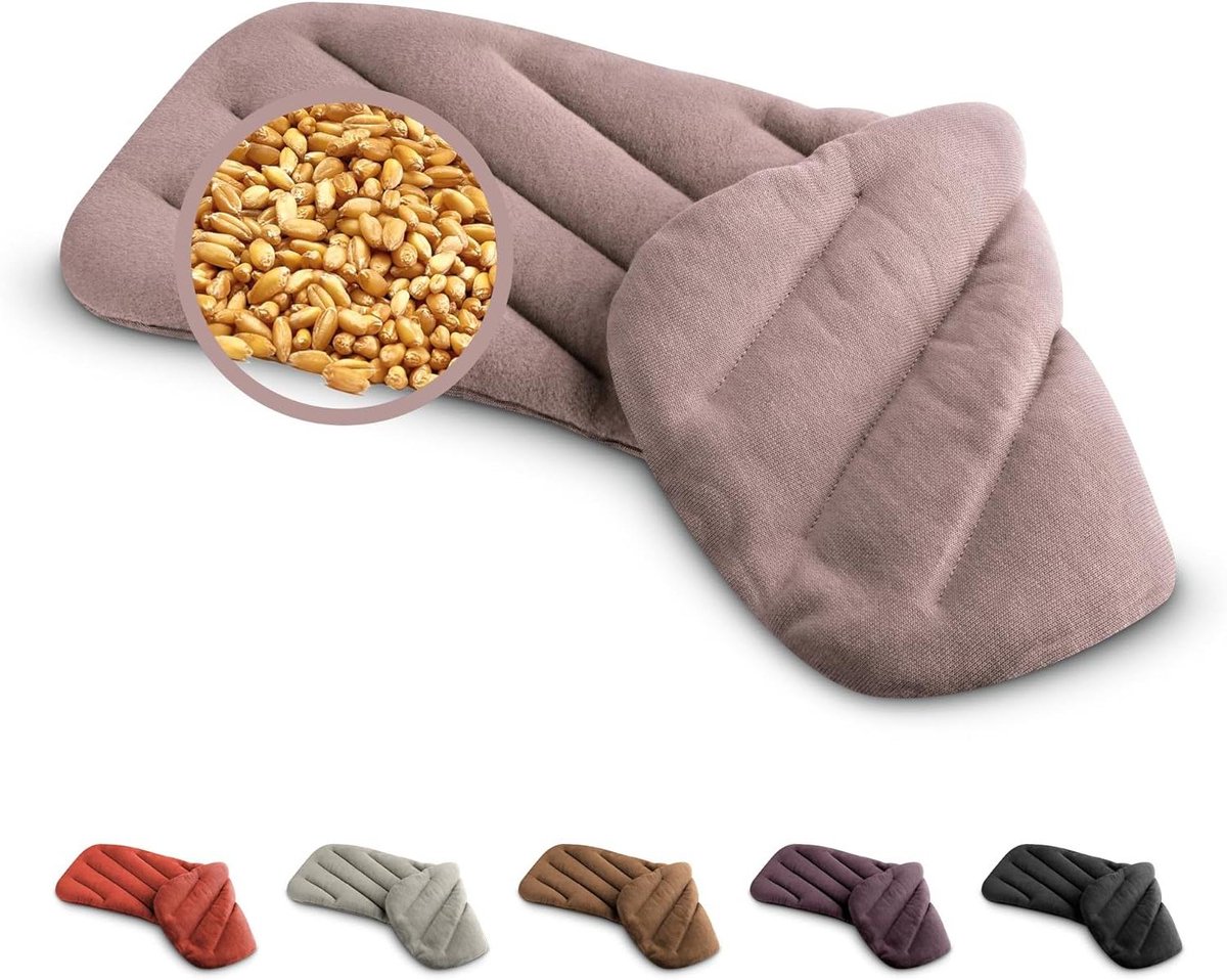Warmtekussen XXL - Graan kussen - Ontspanning na inspanning - 8 kamers vulling - 50x20 cm - Roze