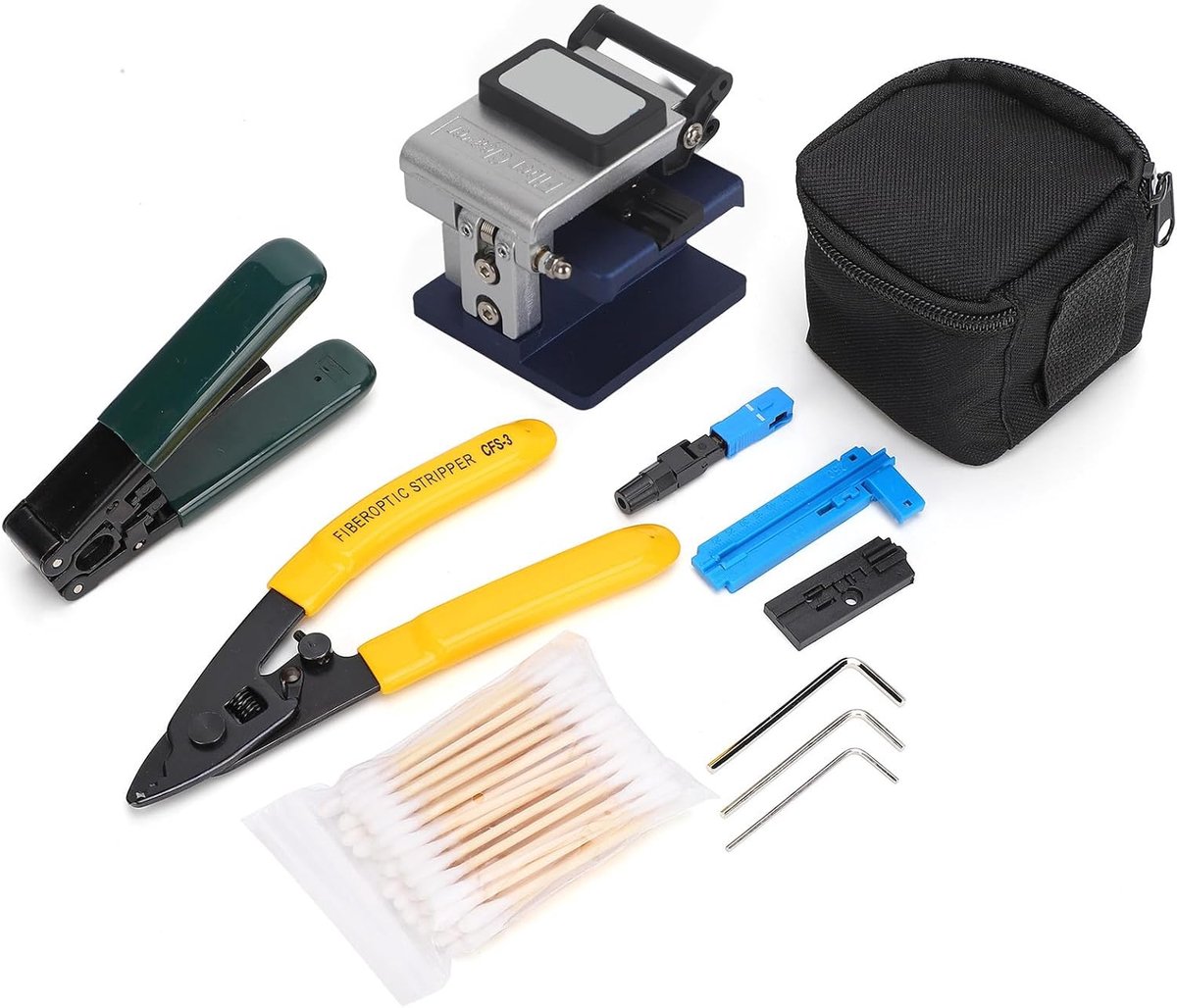SnelShoppen - FTTH Splitsen, Fiber Look, Stripping Tool Set met Fiber Splitter FC-6S, Professionele LWL Striptang voor Glasvezel Installatie, Ergonomi