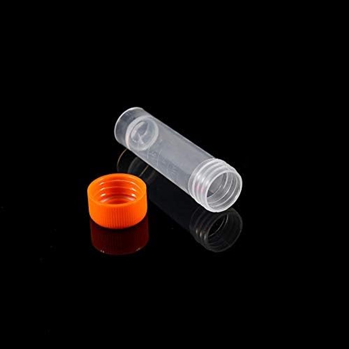 SnelShoppen - 10 Stuks 5ml Plastic Testbuizen met Schroefdop en Siliconen Pakking voor Wetenschappelijk Experiment