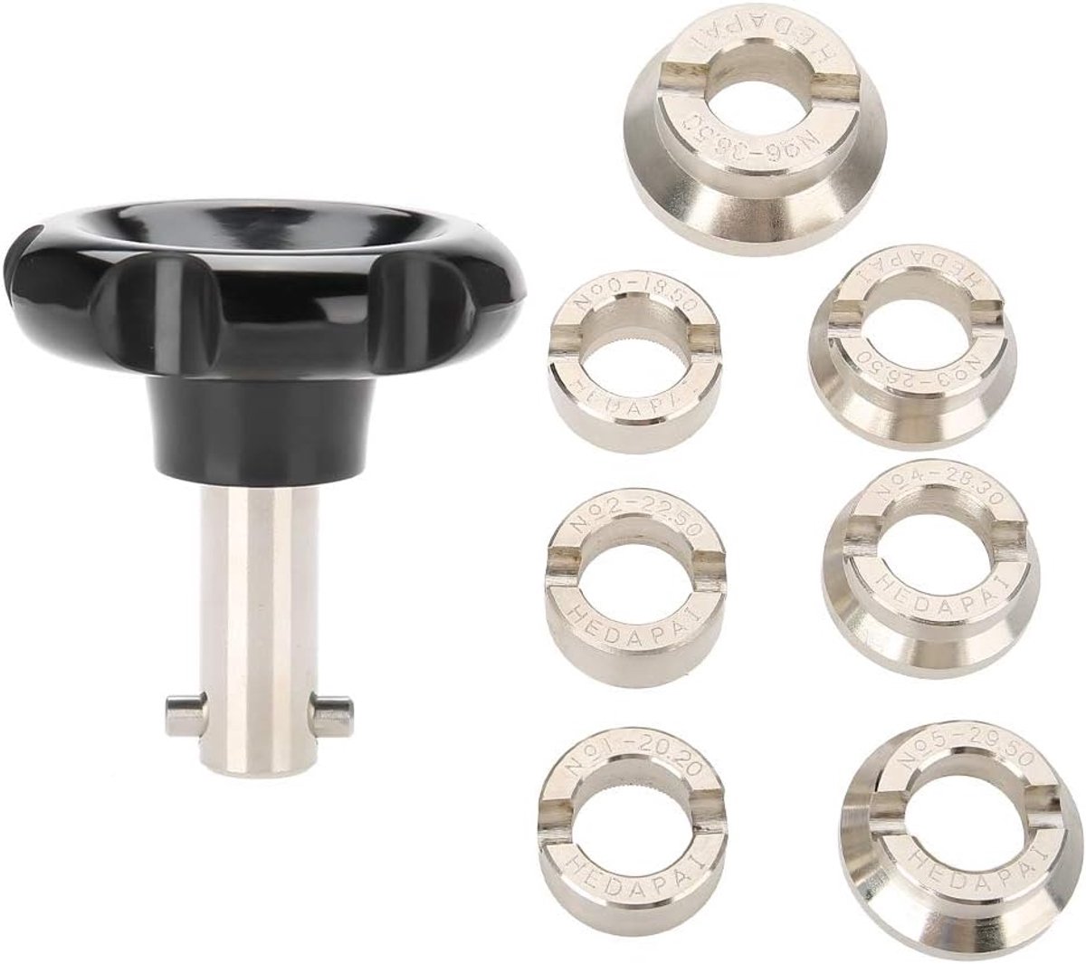 SnelShoppen - Wakects Horloge Reparatie Gereedschapset, Achterdeksel Openmaker met 7 Stempels voor Horlogemakers, Hoogwaardige Stalen Tools voor TUDOR