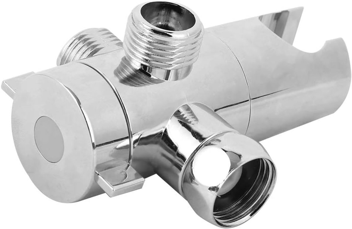 SnelShoppen - Douchekraan met afvoerplaat, drieweg doucheverdeler voor alle gangbare douche- en tuinslangen, waterfilters, gebruiksvriendelijk ontwerp