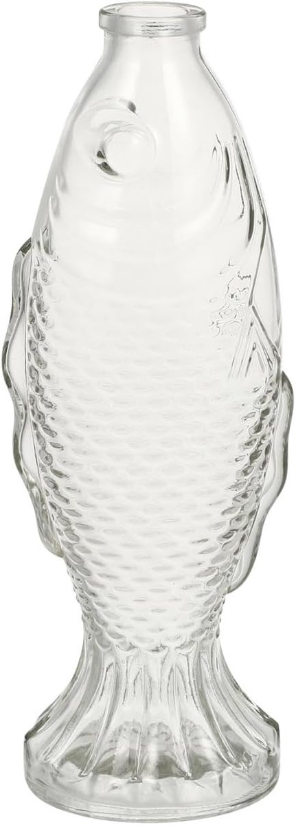 SnelShoppen - Decoratieve visvormige karaf van transparant glas, handgemaakte visfles, bloemenvaas, duurzaam en stijlvol voor interieur, woonkamer, ke
