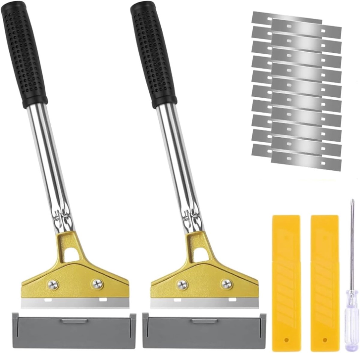 Pack of 2 Wallpaper Remover, Wallpaper Scraper Set with 20 Replacement Blades, Wallpaper Scraper, 30 × 10 cm, Zeranite - ShopVlot