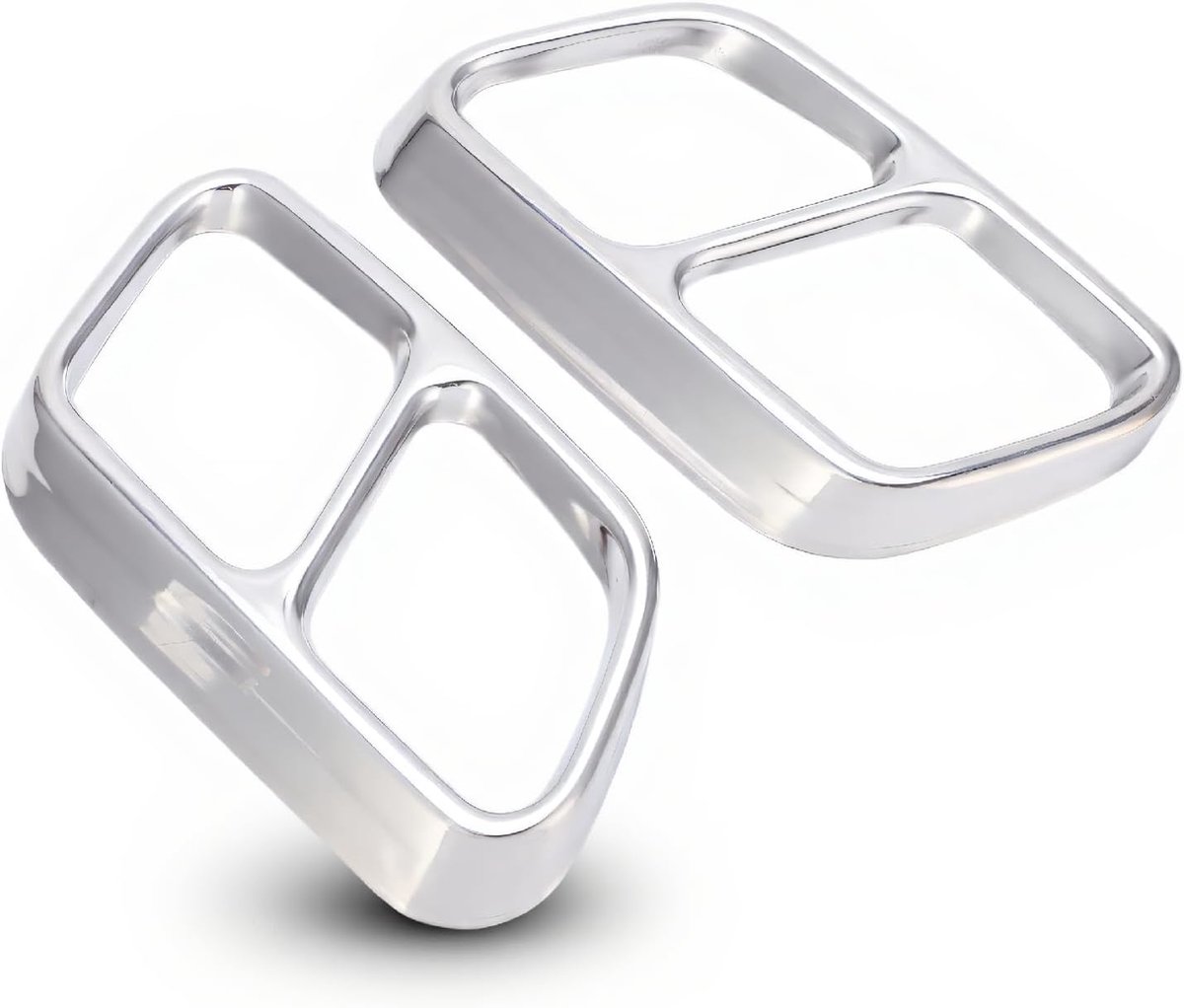SnelShoppen - Uitlaat Tip Cover, RVS Achterpijp Cover Glad Oppervlak voor CLS W218 2012-2017 (Helder Licht)