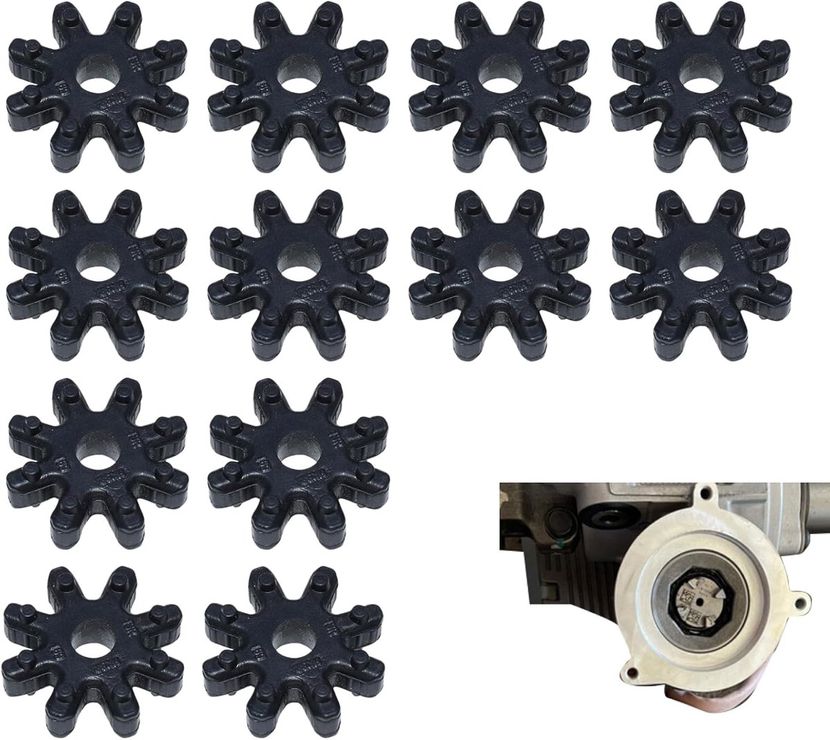 SnelShoppen - 12 stuks Flexibele Stuurkolom Koppelingen voor Auto, Vervanging Stuurkolom Koppeling i30/i40 Venga, Vermindert Trillingen, Duurzaam Mate