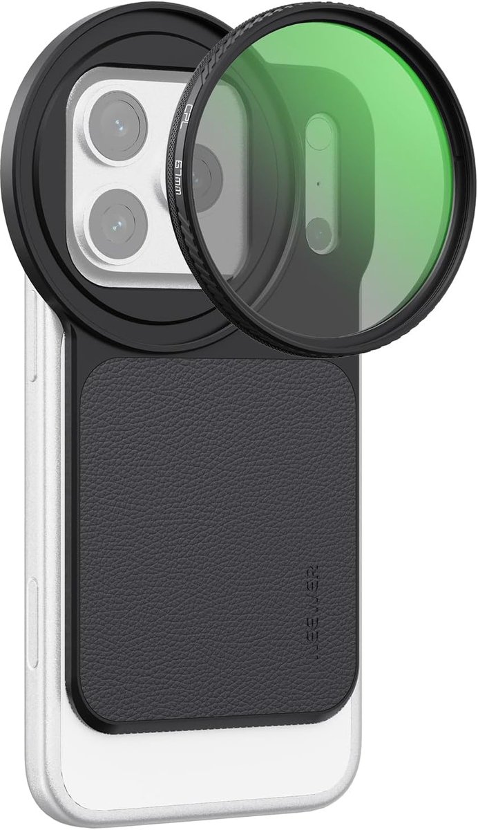 SnelShoppen - Magnetische Telefoon Lens Filter Bevestigingsadapter met 67mm CPL Filter voor MagSafe iPhone 12/13/14/15/16/17 - Creatieve Mobiele Fotog