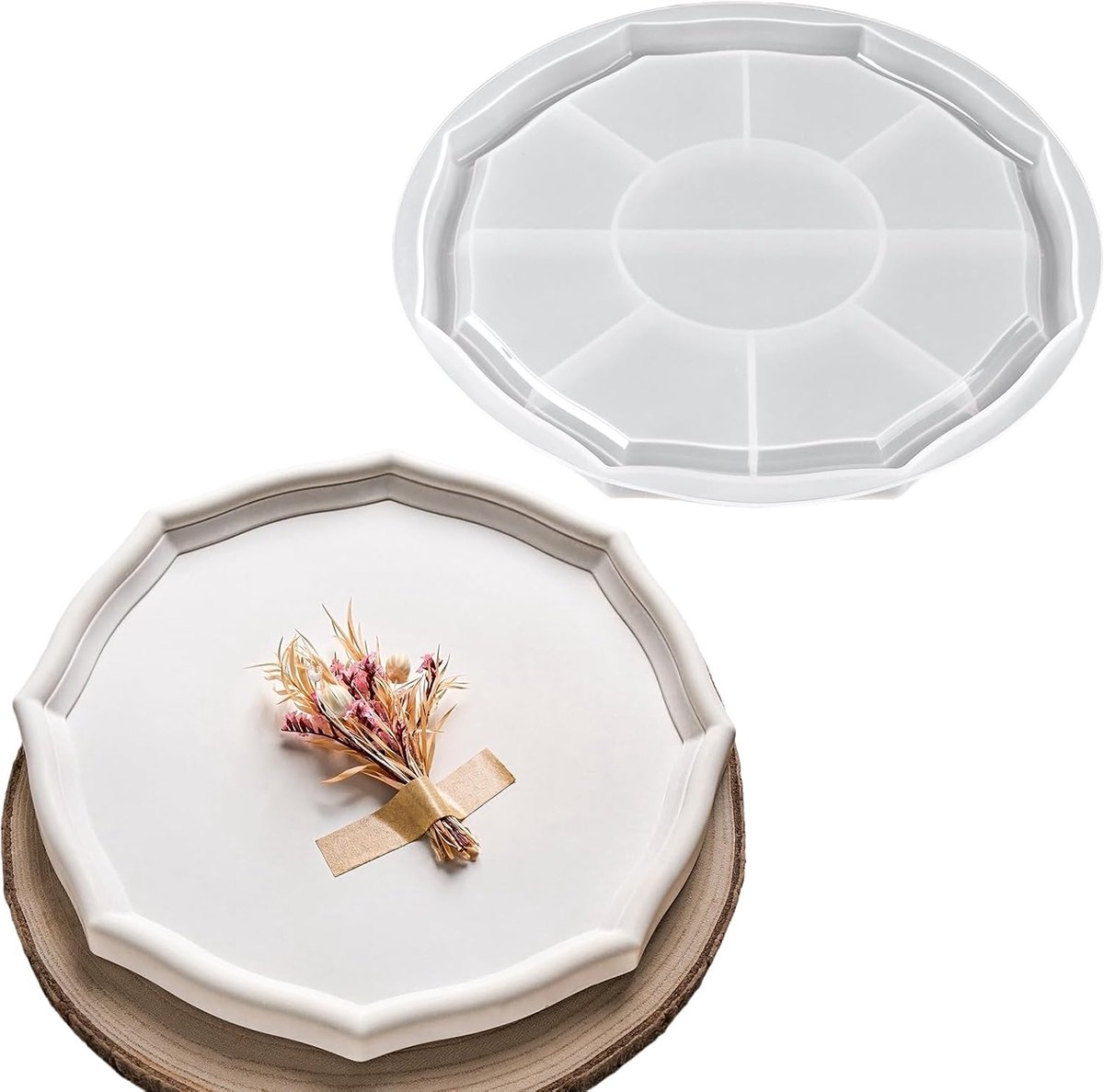 SnelShoppen - Siliconen Vorm Dienblad - Flexibele Bakvorm voor Taart, Cake, Muffins - Ideaal voor Keuken, Feest, Camping - Makkelijk Schoon te Maken,