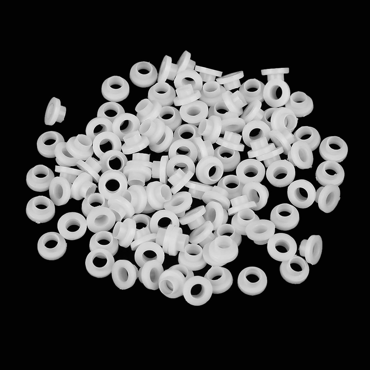 SnelShoppen - Transistor Washers Geïsoleerde Plastic Spacer Bus Was Kit voor Kristal Versterkers 100 Stuks Wit TW-3