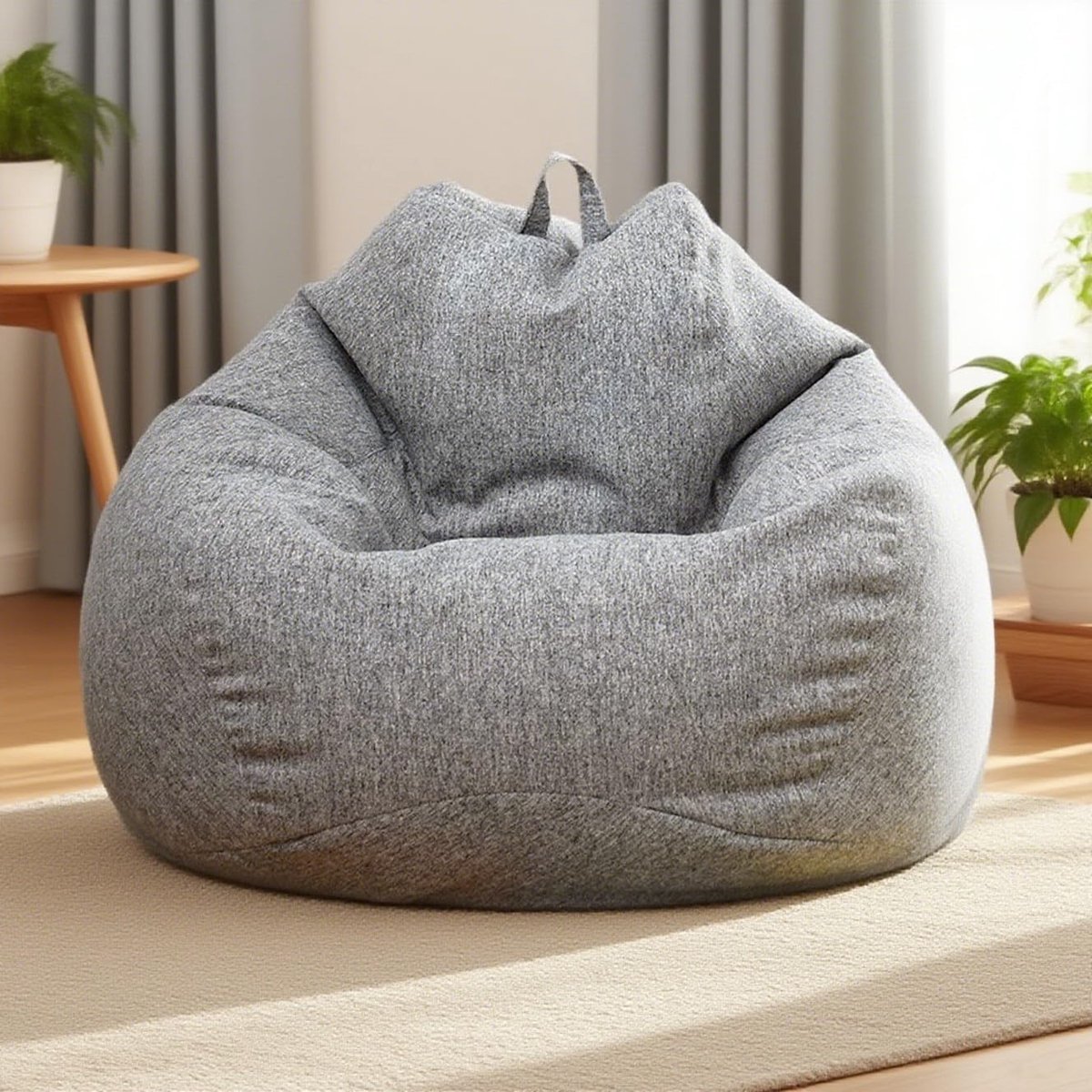 Zitzak voor Kinderen en Volwassenen - Zitzakhoes zonder Vulling met Rits, 100 x 120 cm, Comfortabele Pocket Chair voor Woonkamer, Slaapkamer en Tuin