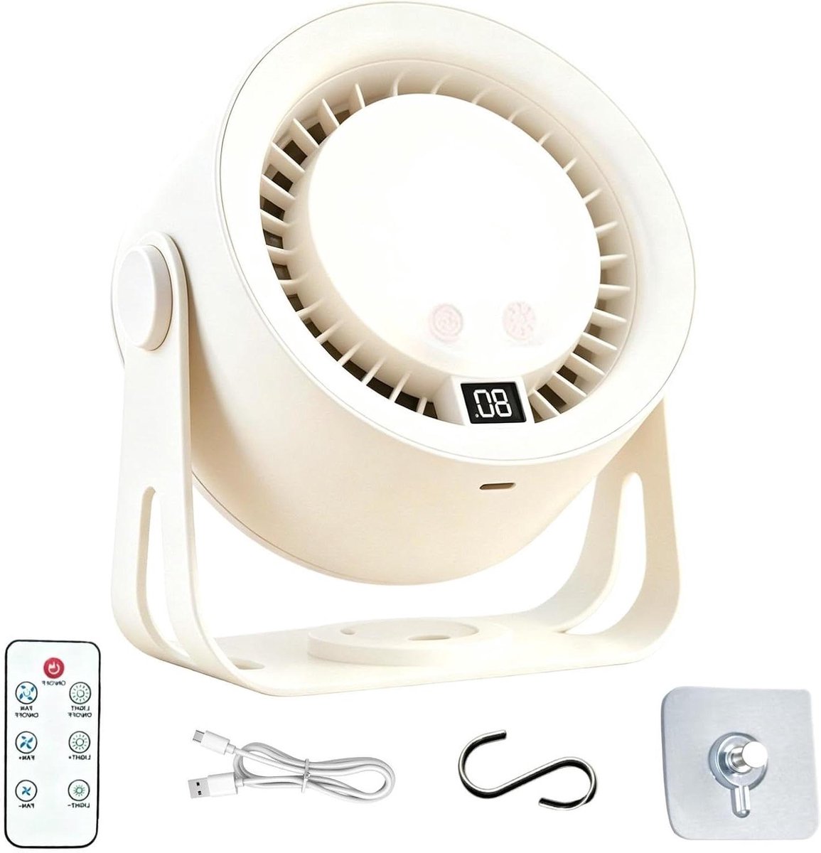 Bureau Ventilator - Stille Fan - Verkoeling Binnen - 2-In-1 Ontwerp - 16 cm Hoog - Wit