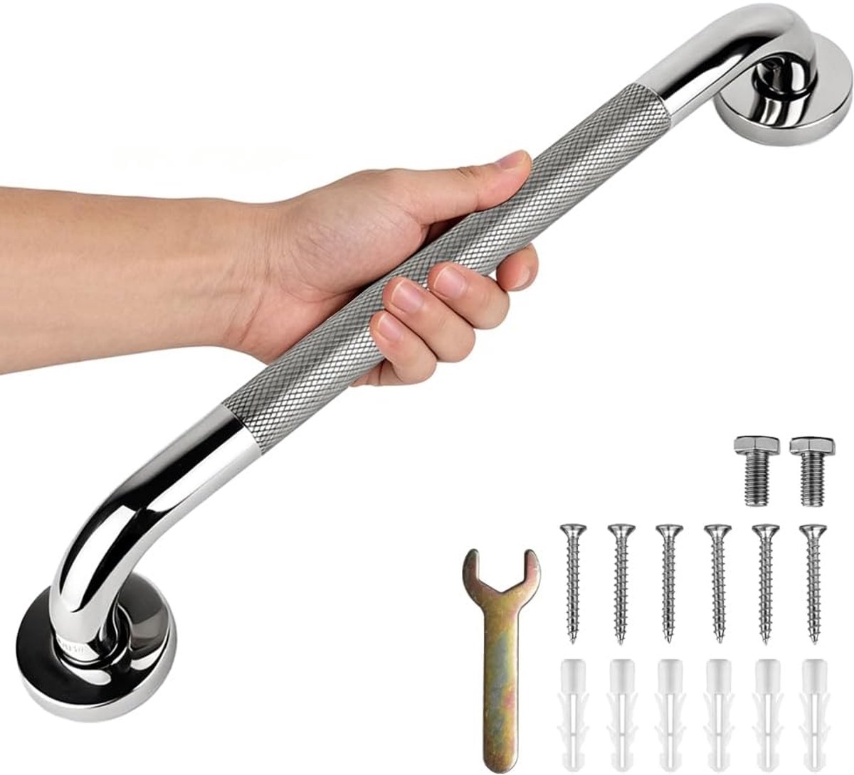 SnelShoppen - Grijpbeugels voor Badkuipen en Douches 40cm Antislip Roestvrijstalen Douchehandgreep voor Ouderen en Gehandicapten - Veiligheidsgreep vo