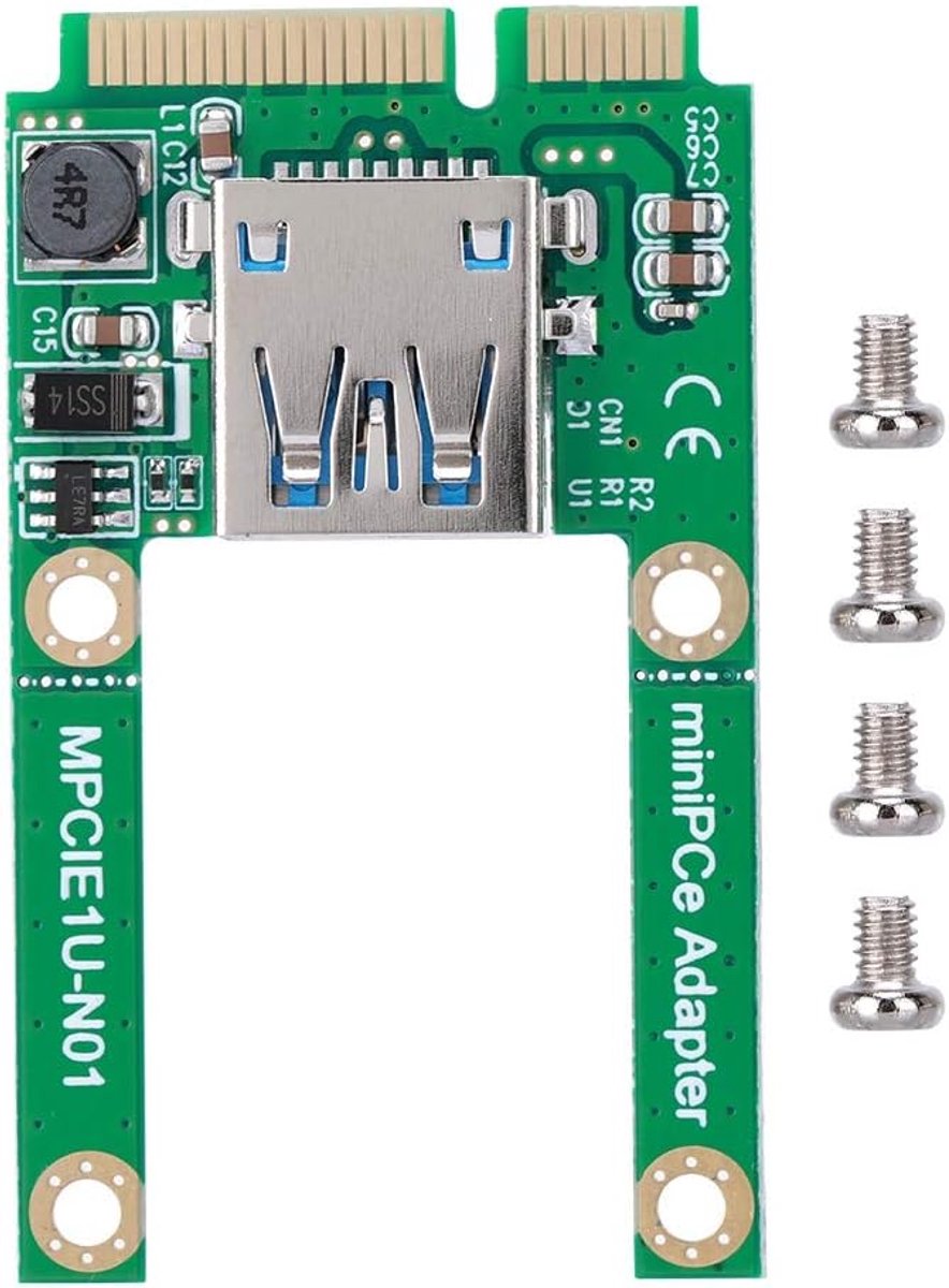 SnelShoppen - mSATA naar USB Converter Kaart, Mini PCI-E Uitbreidingsadapter USB2.0 voor Draadloze USB Muisontvanger, USB Bluetooth Adapter, USB WLAN