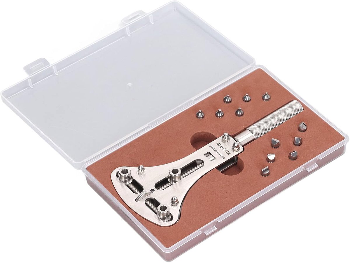 SnelShoppen - Verstelbare RVS Horloge Achterdeksel Opener - Universele Batterijverwijderaar voor Horloge Reparatie - Handig Gereedschap voor Klokkenma