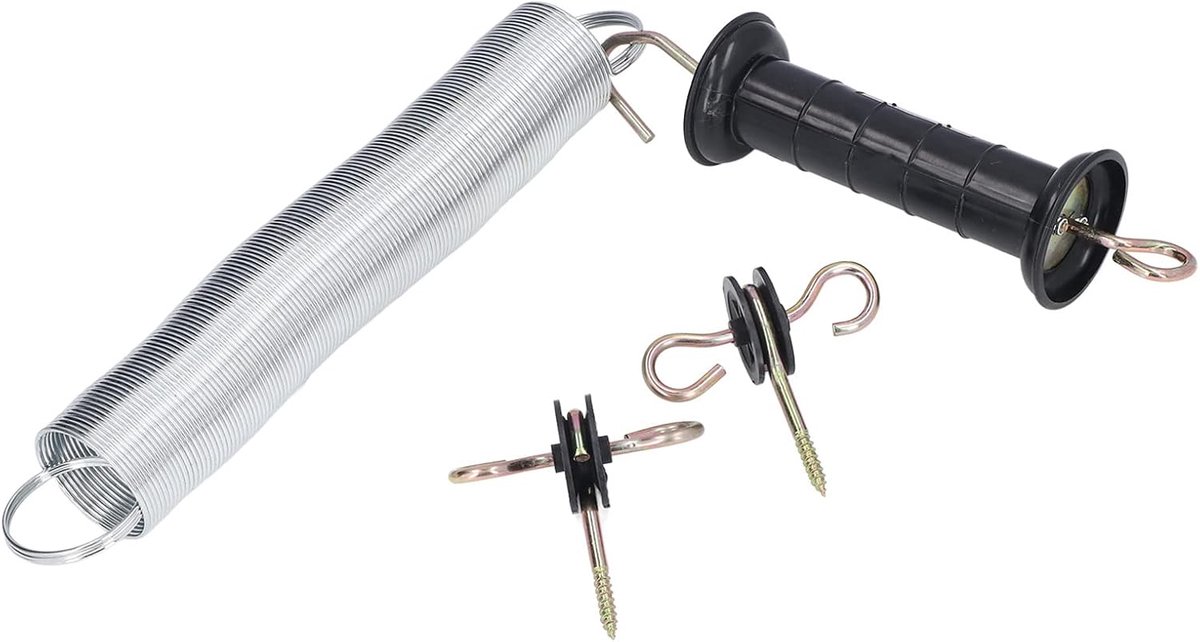 SnelShoppen - Elektrische Heining Handgreepset PP IJzer 5 Meter Dieren Spiraal Deur Accessoire Met Geïsoleerde Handgreep en Spijkers Voor Runderen