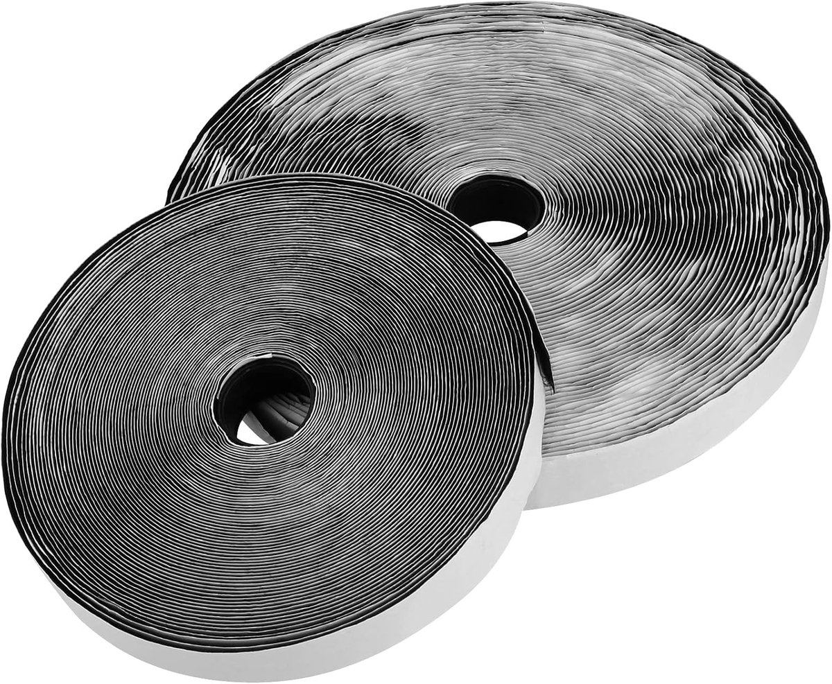 SnelShoppen - 2 Rollen 25m x 20mm Brede Klittenband Tape, Zelfklevende Velcro Tape, Extra Sterke Dubbelzijdige Plakband voor Thuis, Keuken, Kantoor, Z