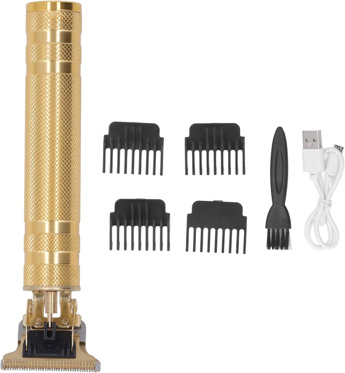 SnelShoppen - Sorandy Haartrimmer, Professionele Draadloze Haartrimmer met USB Opladen, T-bladen, Trimmer Set met Gids Kammen, Compacte Barbier Clip,