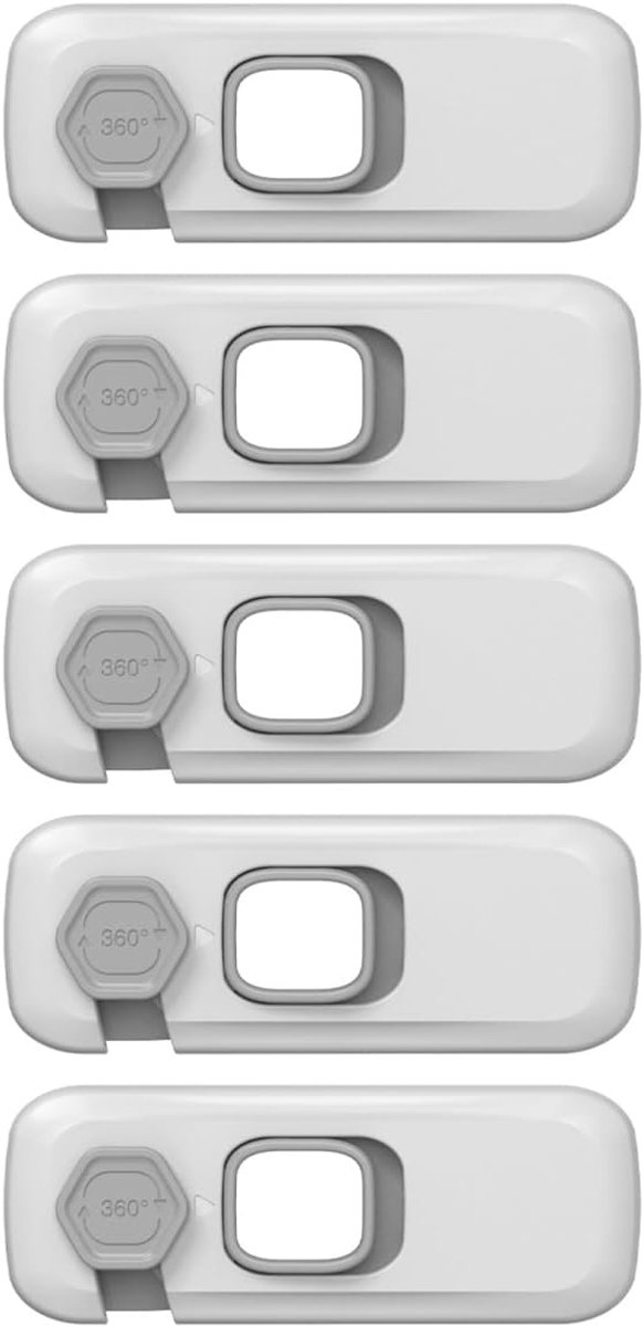 SnelShoppen - 5PCS Beveiligingssloten Anti-Pincet Handdeurslot Kastdeurslot Bescherming Koelkast Lade Slot Veiligheid Kinderen Huis