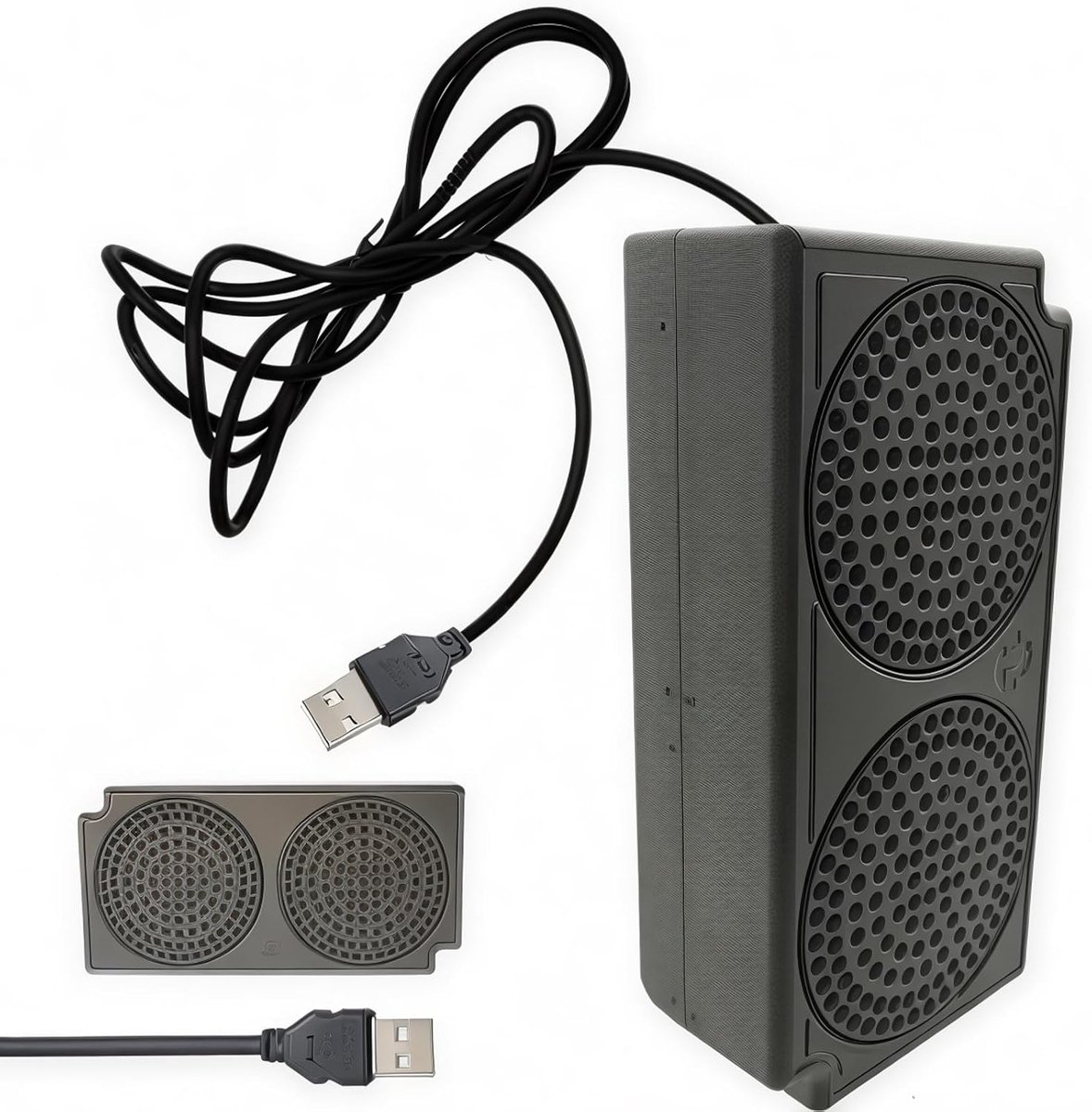 SnelShoppen - Draagbare 3W Speaker met Ingebouwde Geluidskaart en Versterker, USB Aansluiting 1.5m, Compact en Lichtgewicht, Geschikt voor Computer, T