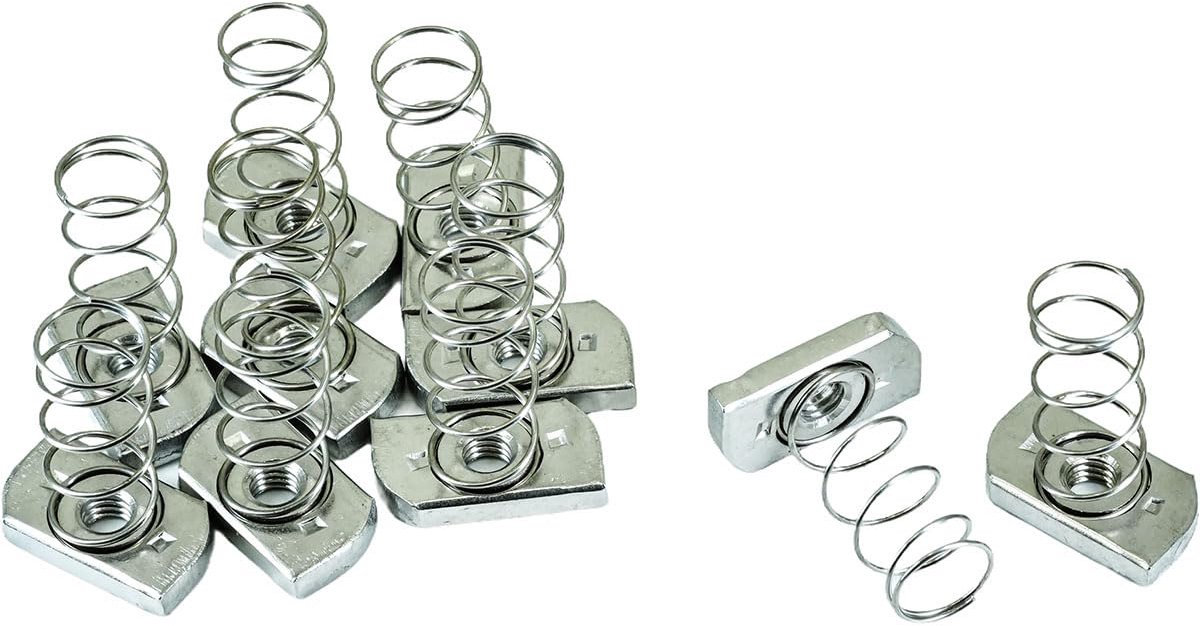 Selyse 10pcs 304 Stainless Steel Ribs Channel Nuts with Long Spring (M8) - ShopVlot