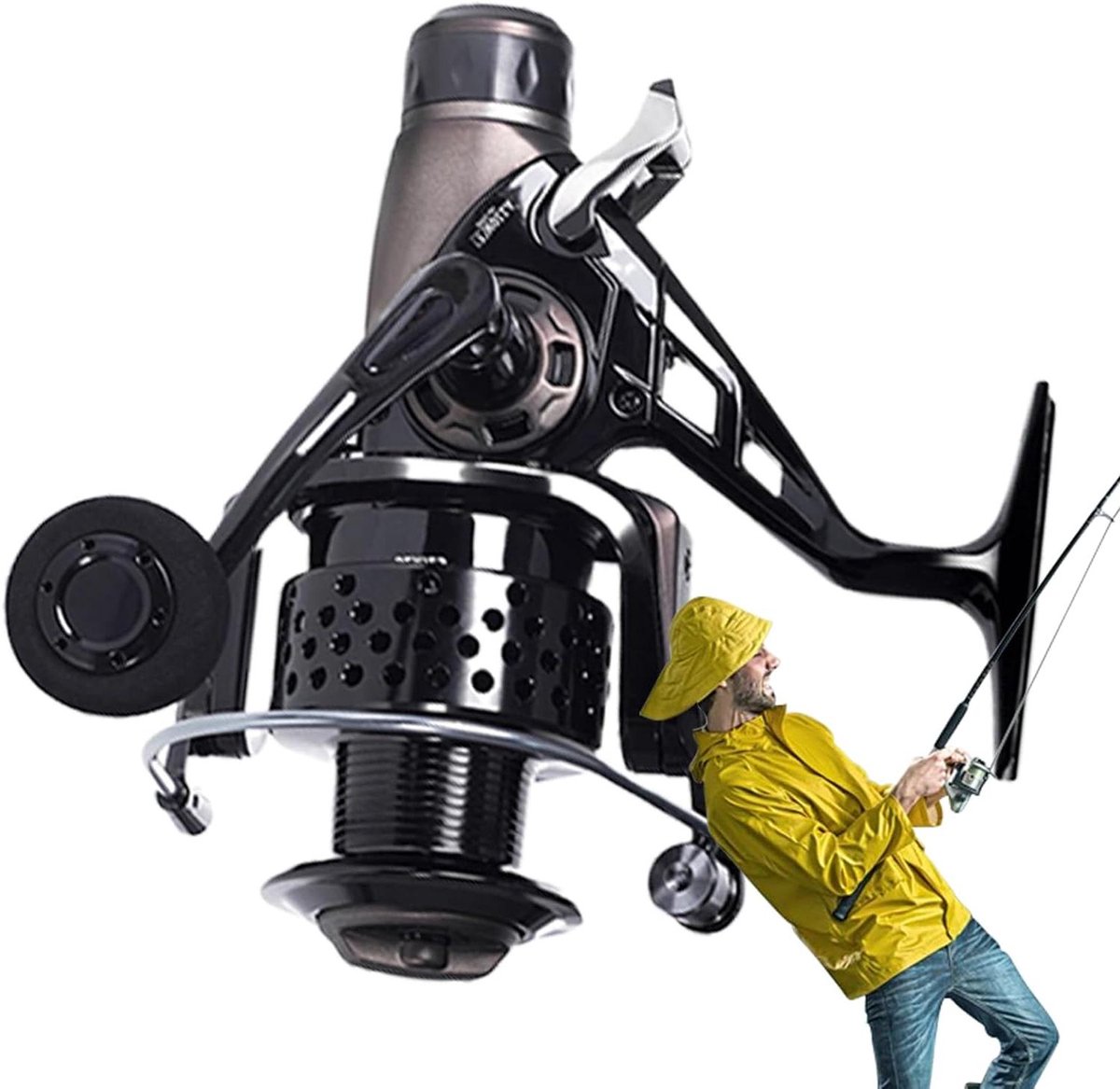 Vismolen - Reel Haspel - Vissen - Krachtig Aandrijfsysteem - 14.1 x 12.9 x 9.4 cm - Niet gespecificeerd
