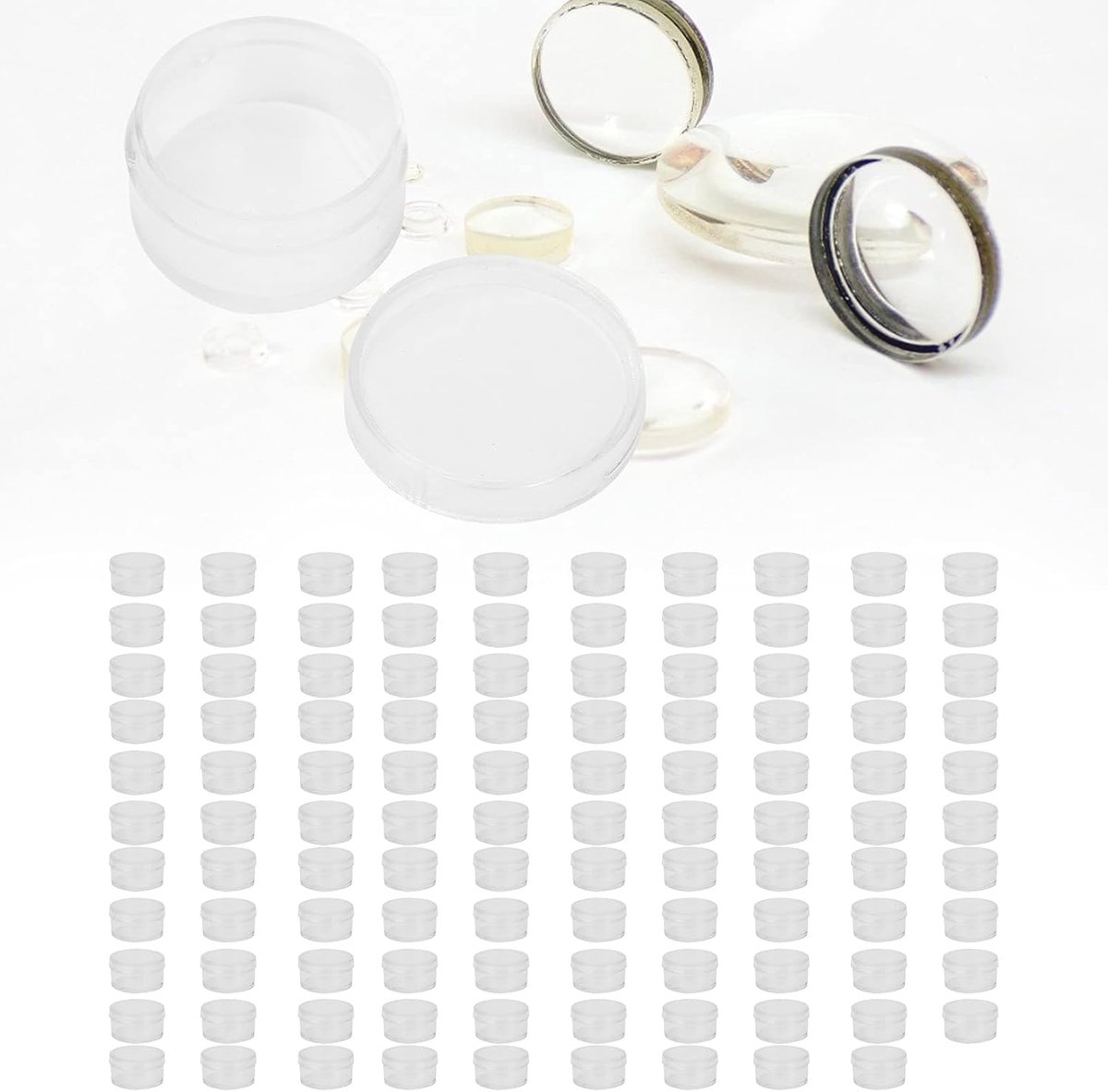SnelShoppen - 100 Stuks Mini Plastic Opbergdozen met Deksel, Duidelijke Plastic Beads Opbergdozen Voor Kleine Voorwerpen, Milieu-vriendelijk, Onbreekb