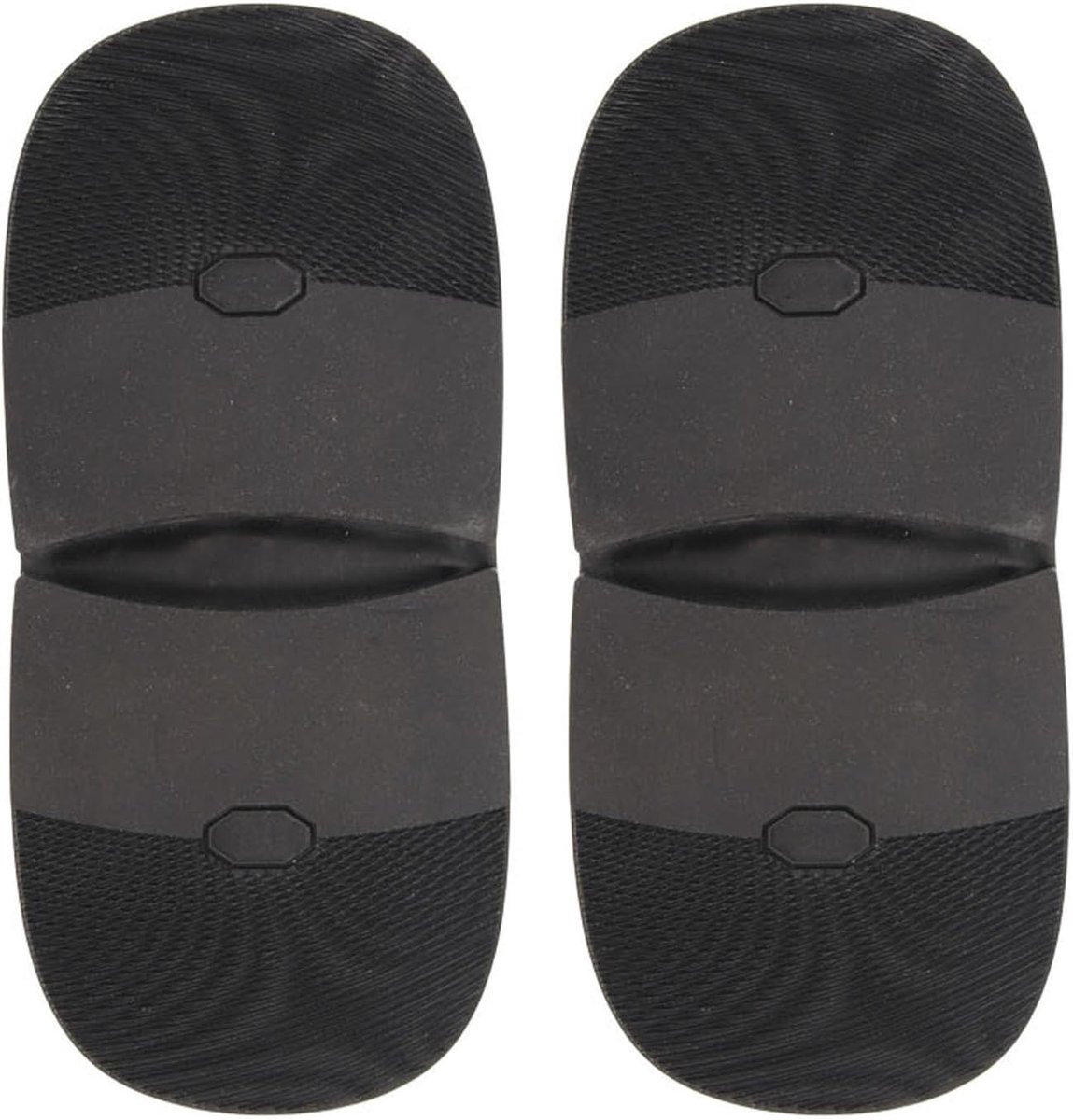 SnelShoppen - Rubber Hiel Onderzolen Zwart Slijtvaste Kussen Bescherming Schoen Reparatie 2 Paar Antislip Vervangpads Voor Mannen Vrouwen