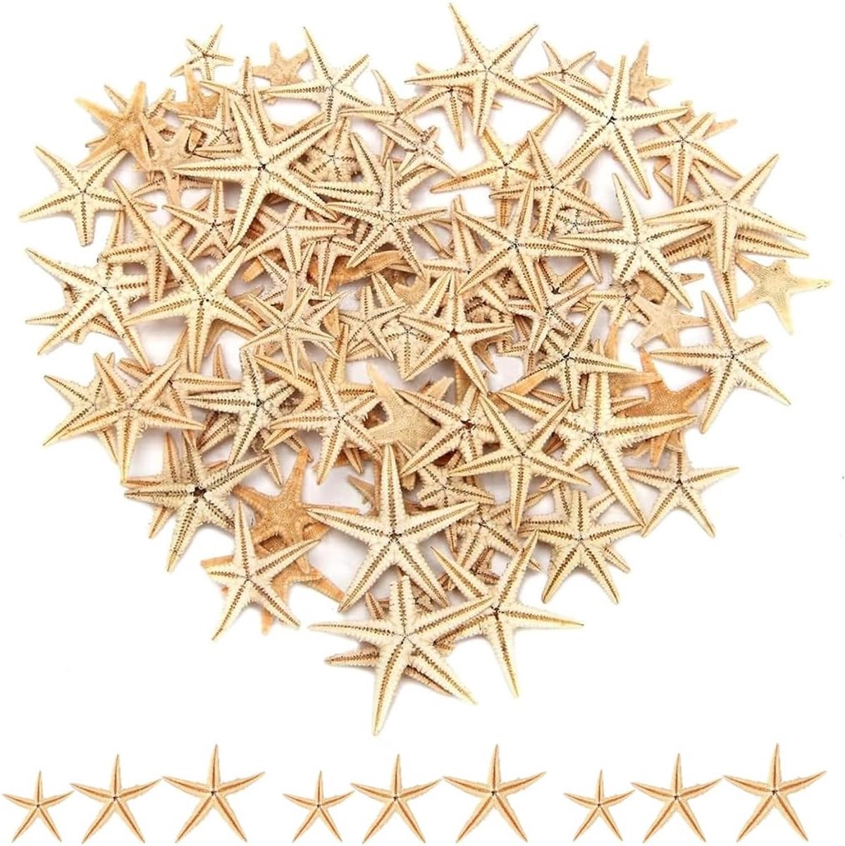 SnelShoppen - 50 Stuks Mini Zeesterren 3-5cm voor Strand Thema Feest, Bruiloft Decoratie, DIY Creatieve Knutselwerk, Huis Decoratie, Decoratieve Eleme