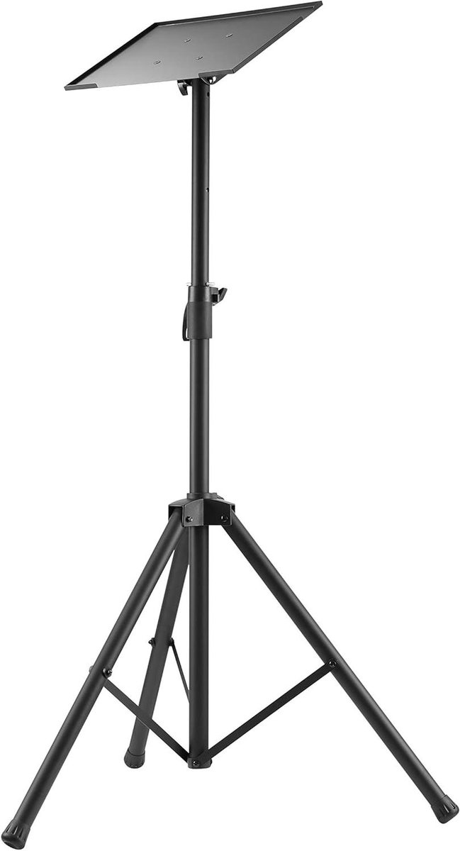 Projector Stand - Mobiele Voet - Presentatie Ondersteuning - In Hoogte Verstelbaar - 1080-1780 mm - Zwart