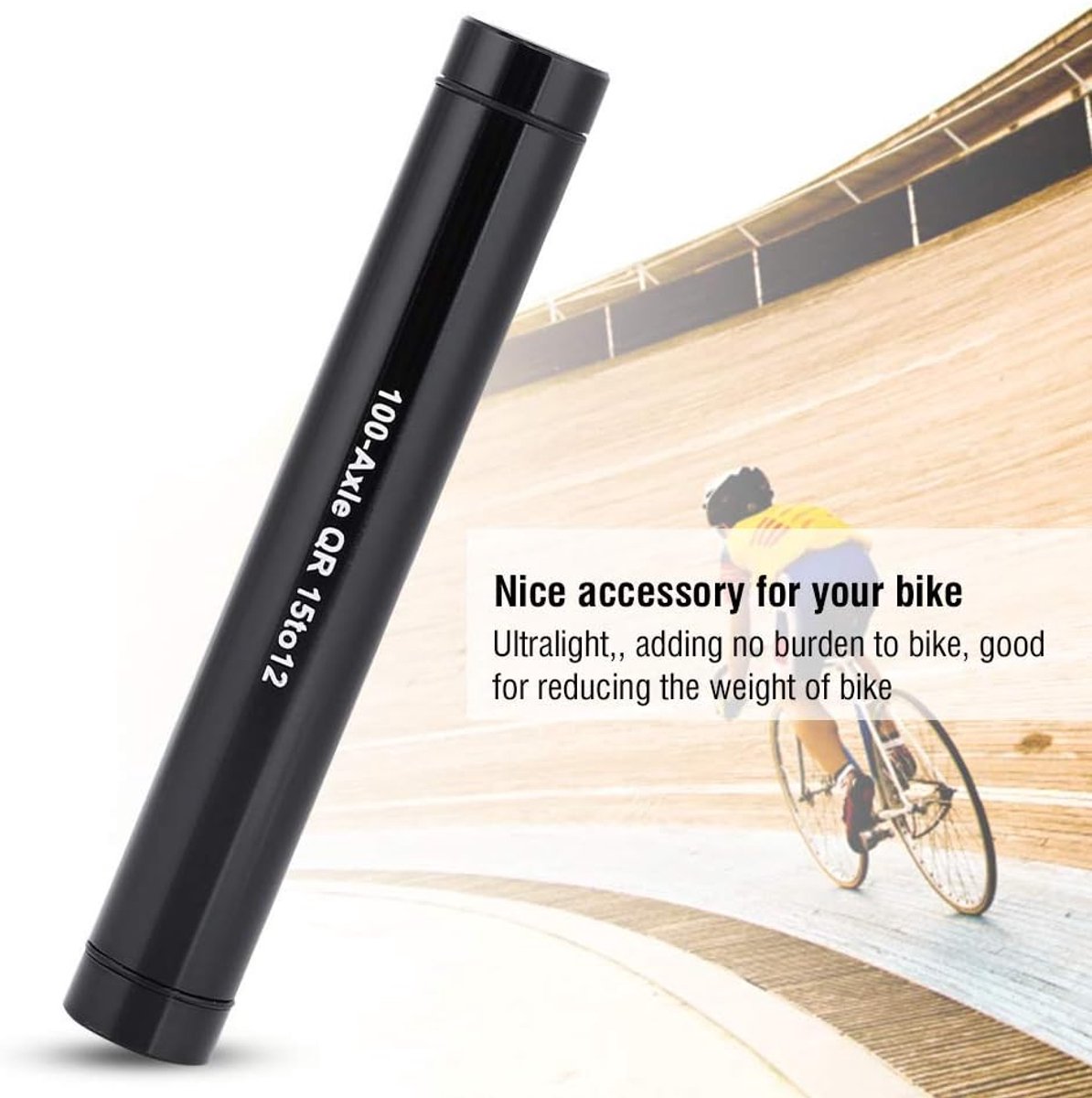 SnelShoppen - Thru Axle Hub Adapter 15mm naar 12mm Quick Release Fiets Aluminium Zwart - Ultralicht en Sterk