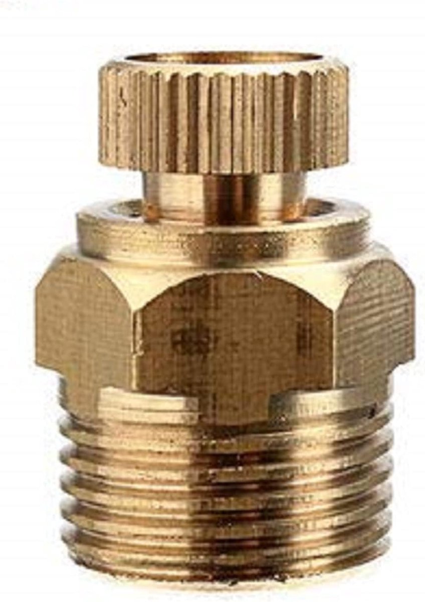 SnelShoppen - Brass Drain Valve 1/2 3/8 1/4 inch Messing Afvoerklep Mannelijk Gewikt Compressor Waterafvoerklep - 3/8