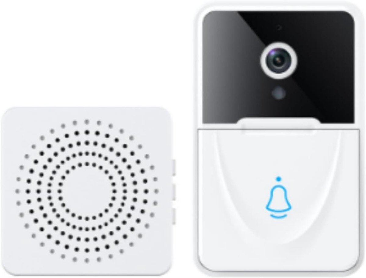 Slimme WiFi Deurbel - HD Nachtzicht - Veilig Thuis - Tweerichtingsaudio - 1000 mAh Accu - Zwart