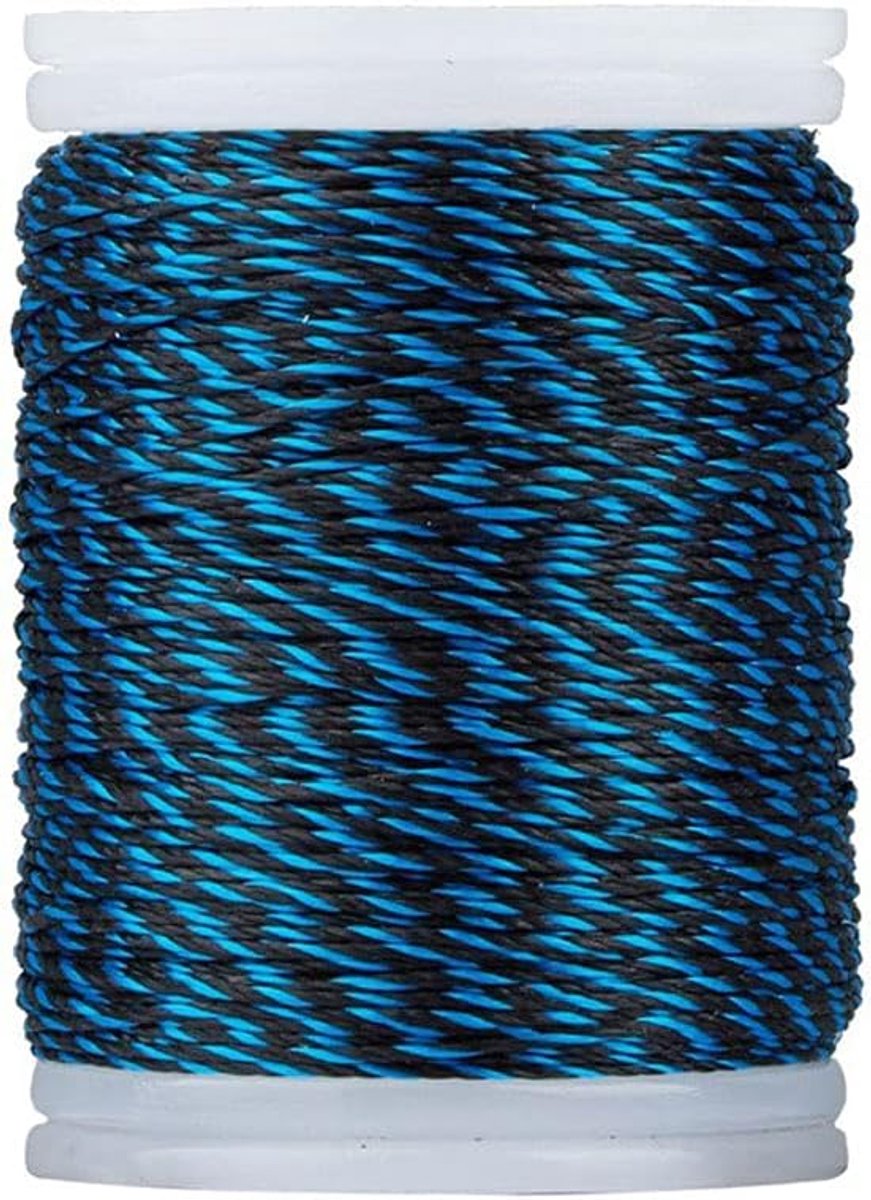 SnelShoppen - Bogen Touw, 110 Meter, Duurzaam Nylon Koord voor Boogschieten, Accessoires, Blauwe/Zwarte Kleur, Geschikt voor Buitenactiviteiten