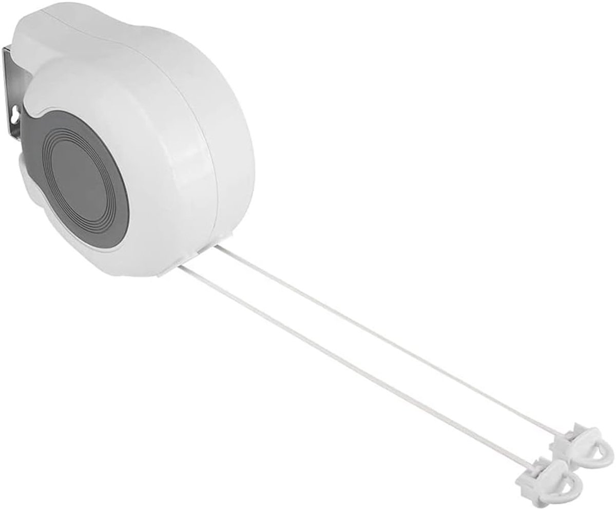 13m Wall Mounted Retractable Double Clothes Dry Line Indoor Outdoor Washing Landry Tool - ShopVlot