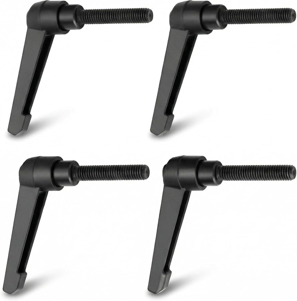 SnelShoppen - 4 Stuks M8 Klemhevels met Verstelbare Handgrepen, Legering, 40mm Draadlengte, 63mm Heflengte, Anticorrosie en Slijtvast, Voor Machinegeb