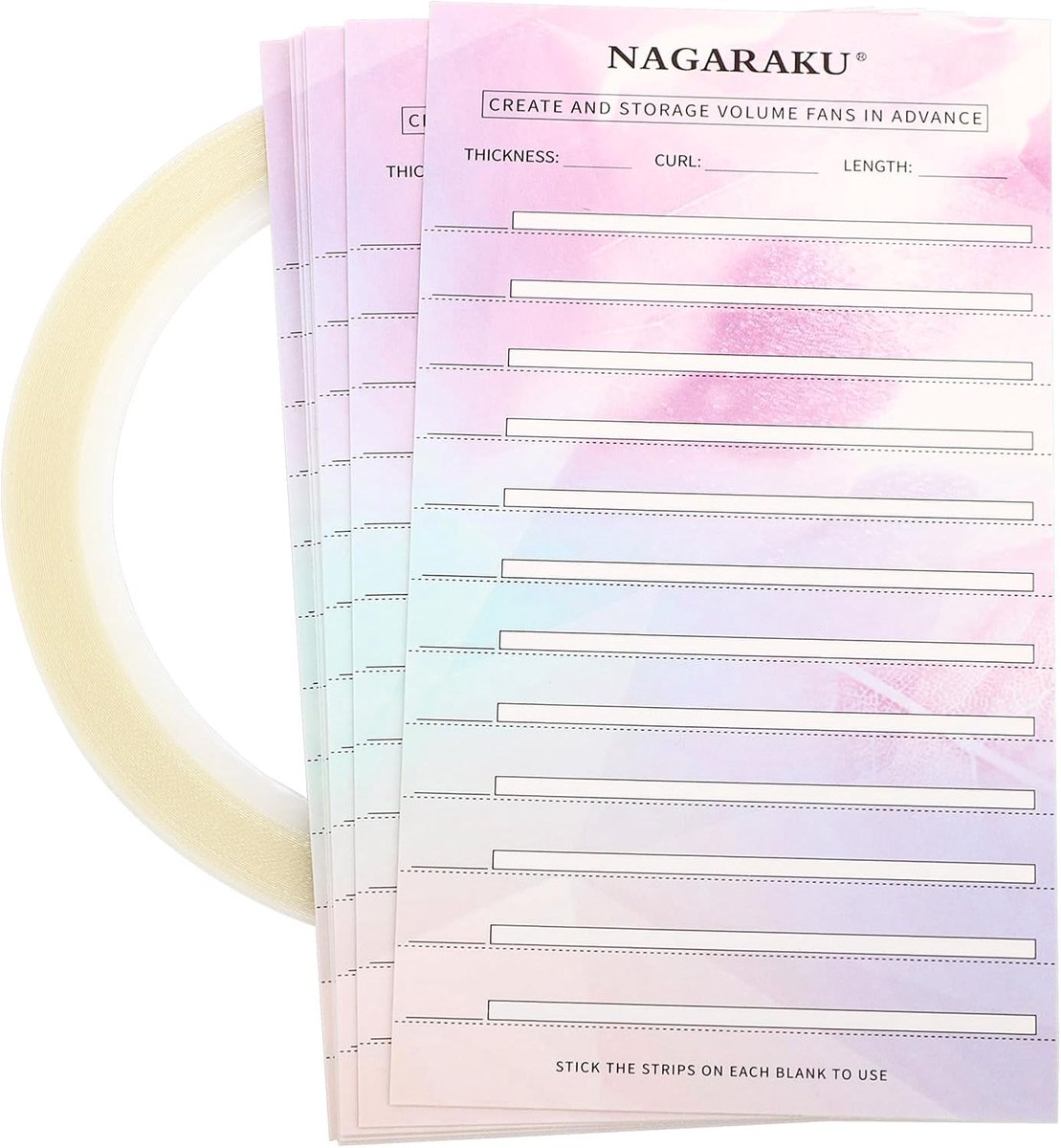 SnelShoppen - Eyelash Storage Cards - 10 Stuks Eyelash Tiles met Kleefstrips voor Wimperextensions, Dubbelzijdige Tape, Wimper Organiser en Accessoire