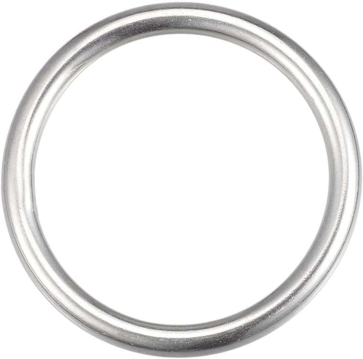 SnelShoppen - 1 stuk 316 Roestvrij Stalen O-Ringen (50x6mm) Gelaste Ronde Ring - Voor Touwen, Ophangen van Voorwerpen, Tuin, Camping, Klussen