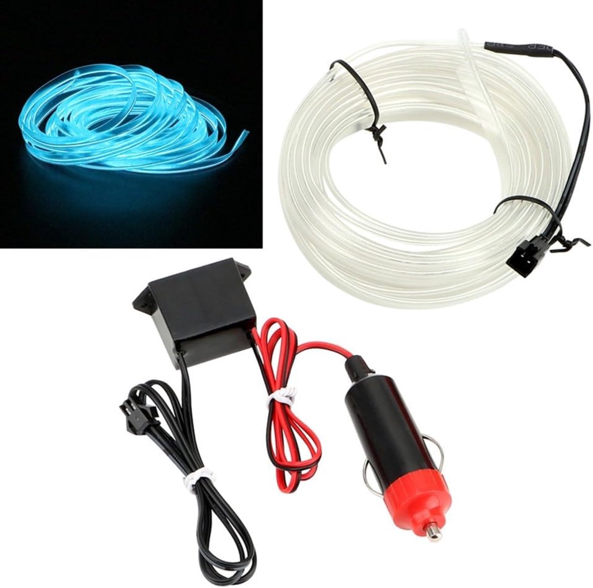 SnelShoppen - 5 m Waterdichte Neon El Draad Lichten voor Binnen en Buiten - Flexibele LED Verlichting voor Feesten, Halloween, Auto Decoratie, Tuin en