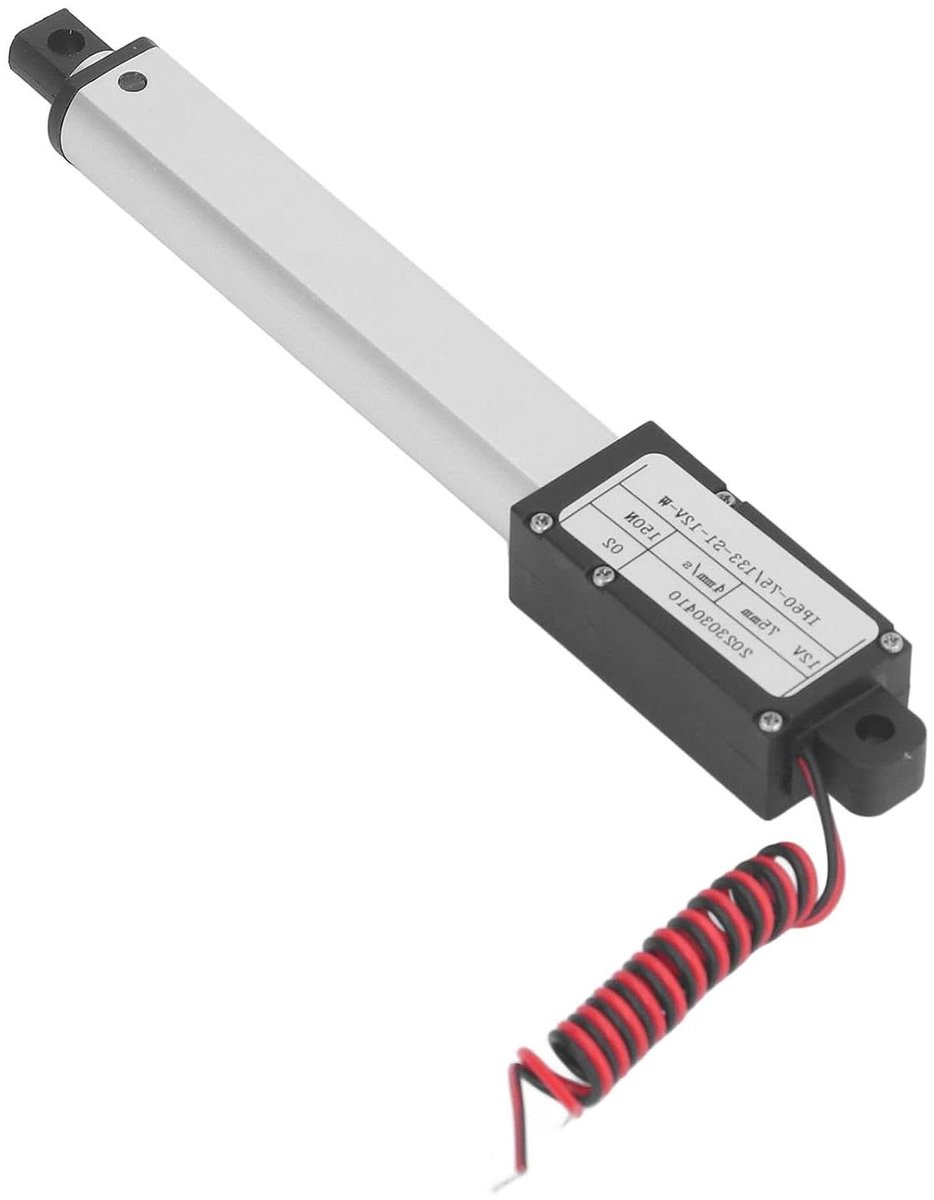 Elektrische Lineaire Actuator - Micro Lineaire Motor - Automatiseren van Beweging - Overspanningsbeveiliging - 75 mm Slag - Aluminium