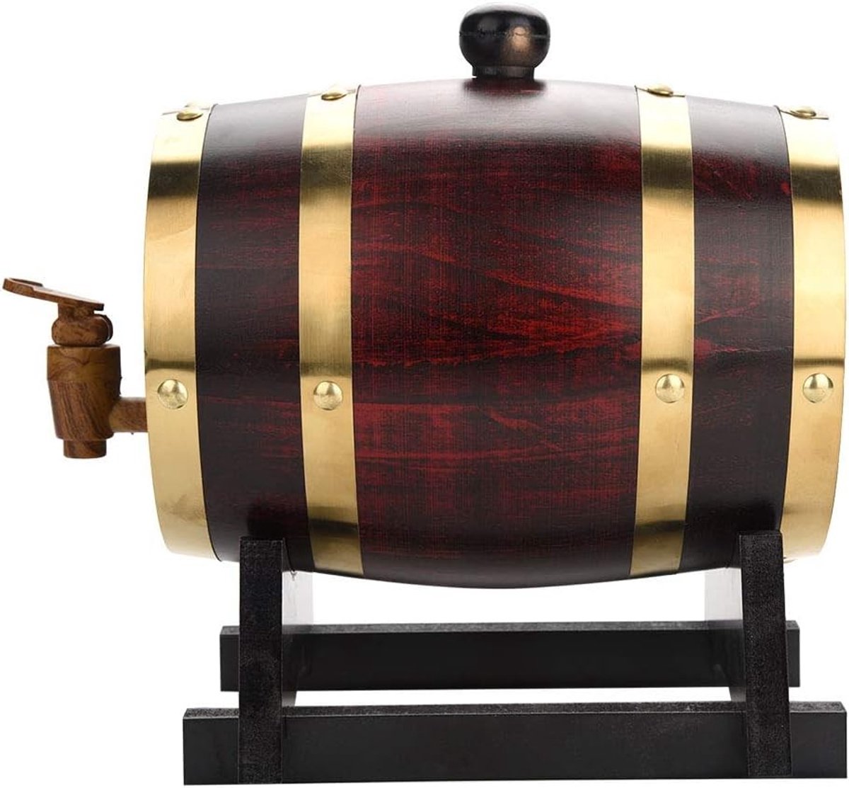 Vintage Houten Rijpingvat van 1,5 Liter voor Wijn, Whisky en Sterke Dranken met Tap voor Perfecte Bewaring