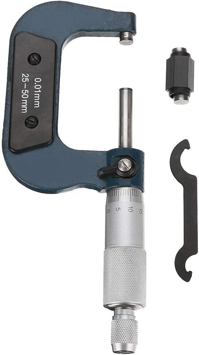 SnelShoppen - Vernier Micrometer Caliper - Buitenmicrometer met Schaal - Precisie Meetinstrument voor Dikte - Staal - 0-150 mm - Handgereedschap voor